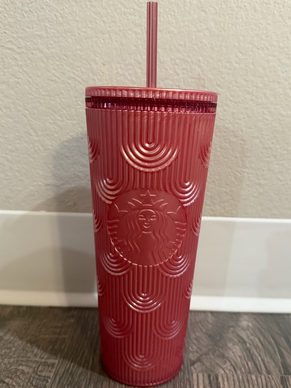 Starbucks Dusty Rose Mermaid Scale Tumbler